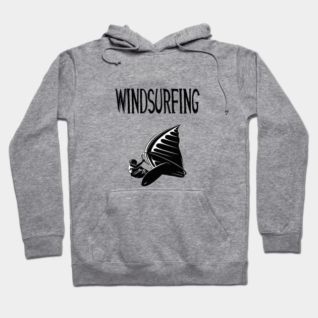 Windsurfing in black Hoodie by Made the Cut